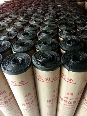 三盛防水材料3mm厚聚酯胎SBS卷材粘接力強(qiáng)立壁5米不掉。國標(biāo)原生料耐老化使用壽命長全國最早防水企業(yè)圖片_高清圖_細(xì)節(jié)圖